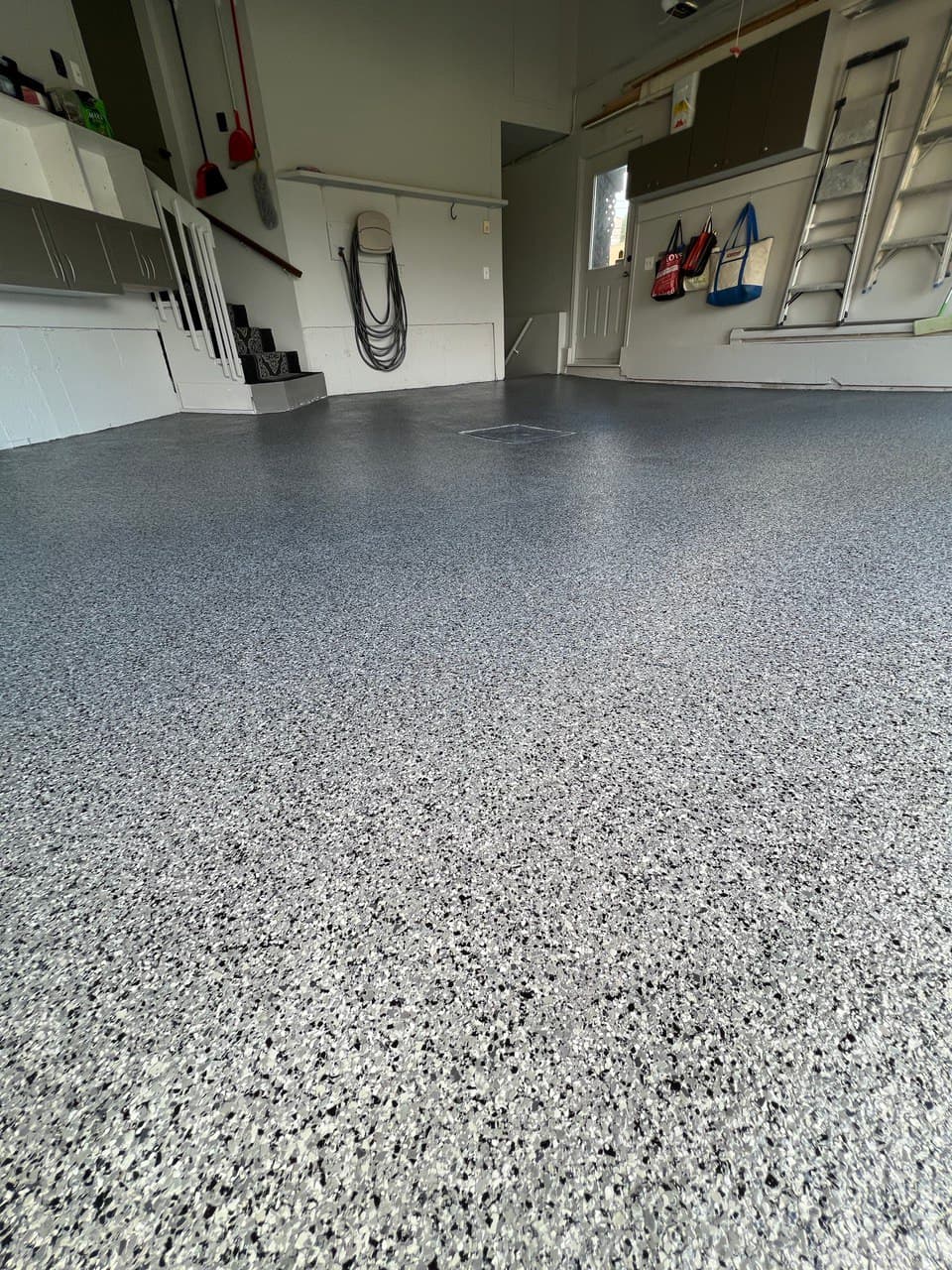 Finished epoxy flooring